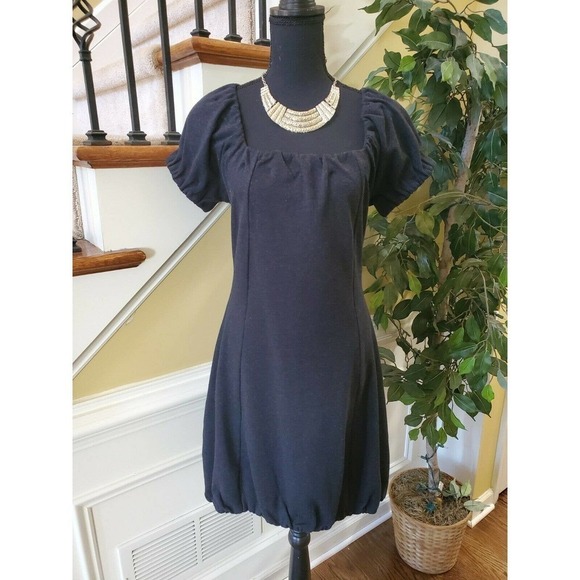 JON Women Grey Dress Gathered Hem Medium - Picture 1 of 10